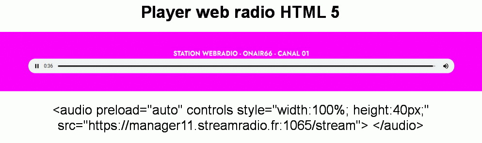 Player web radio HTML 5